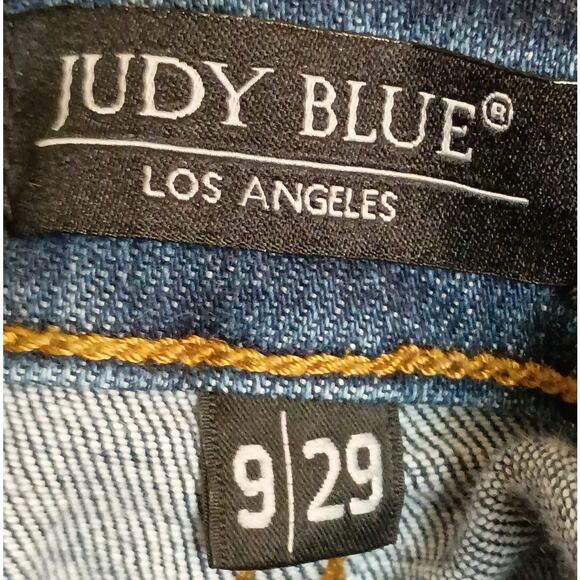 Judy Blue Women 9/29 "Huntington" Dark Wash Slim Fit Stretch Denim Jeans - Picture 4 of 7